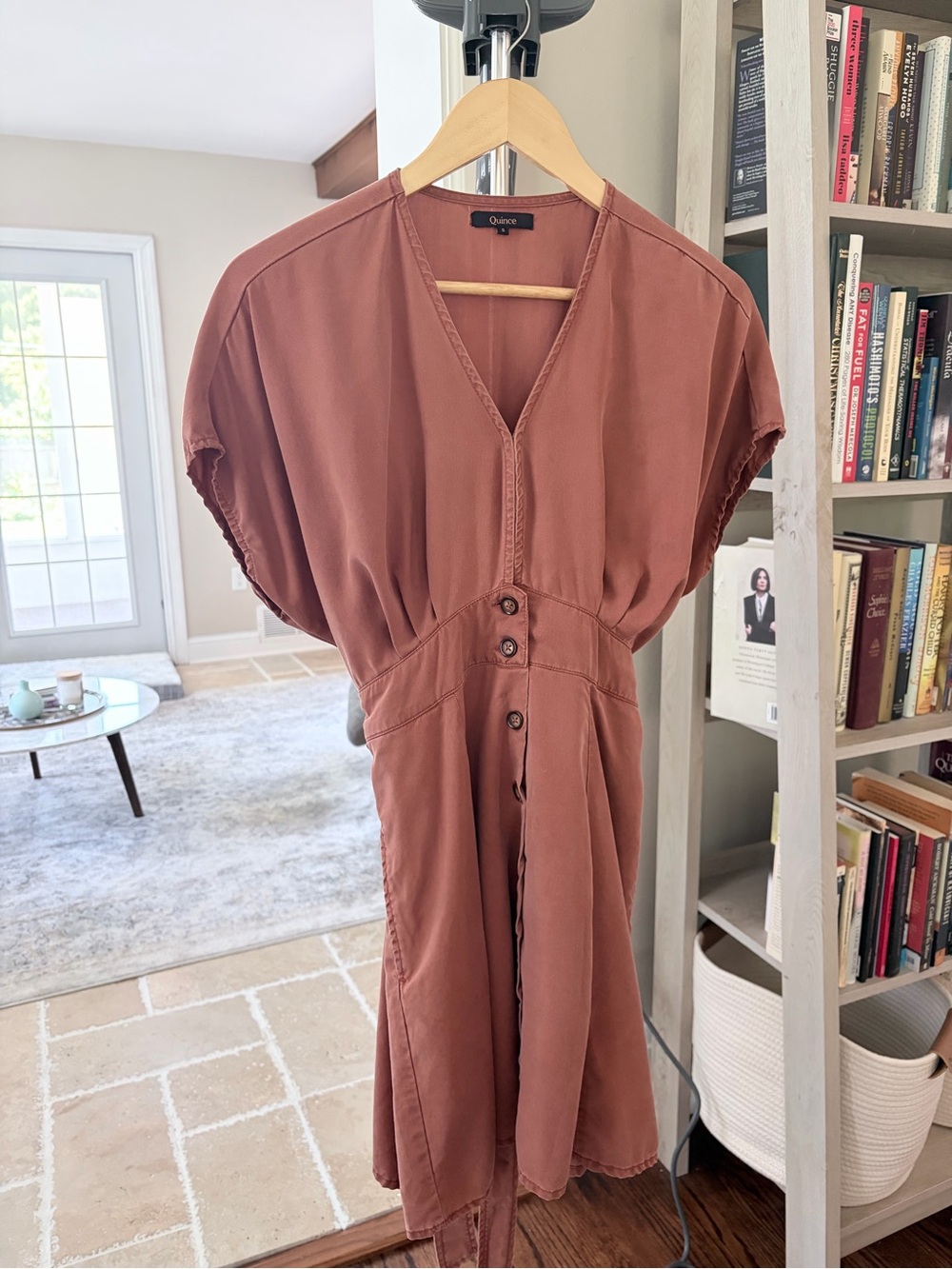 Quince Vintage Wash Tencel Button Front Dress - Picture 4 of 6